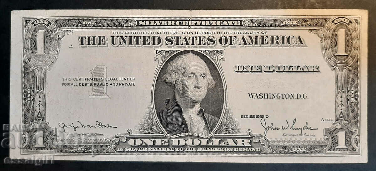 USA 1 DOLLAR 1935 SAMPLE OBJECT, SPECIMEN