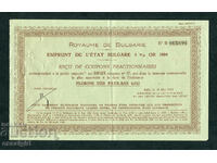 BULGARIA BOND LOAN COUPON (5% 1904) 05/14/1933