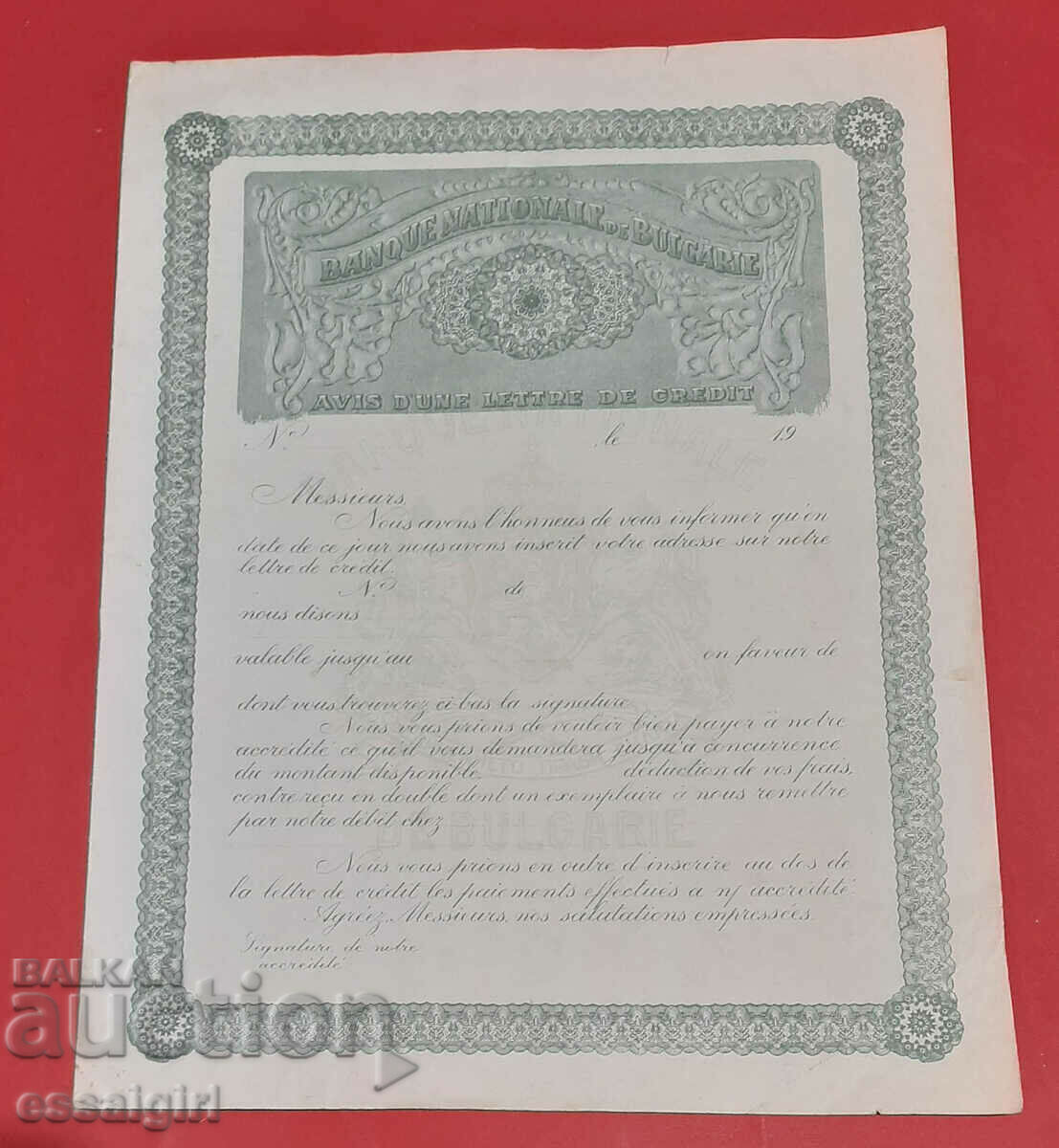 BNB CREDIT NOTICE 1920 INCOMPLETE