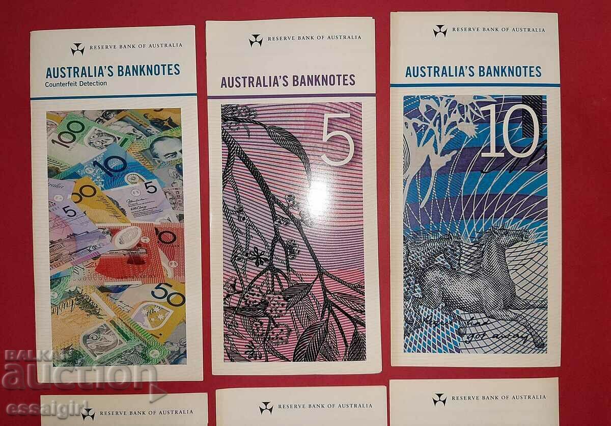 AUSTRALIA LOT BOOKLETS 5, 10, 20, 50, 100 DOLLARS 1992-1996 with price 20.00 BGN | € 10.23 AUSTRALIA LOT BOOKLETS 5, 10, 20, 50, 100 DOLLARS 1992-1996 with price 20.00 BGN | € 10.23