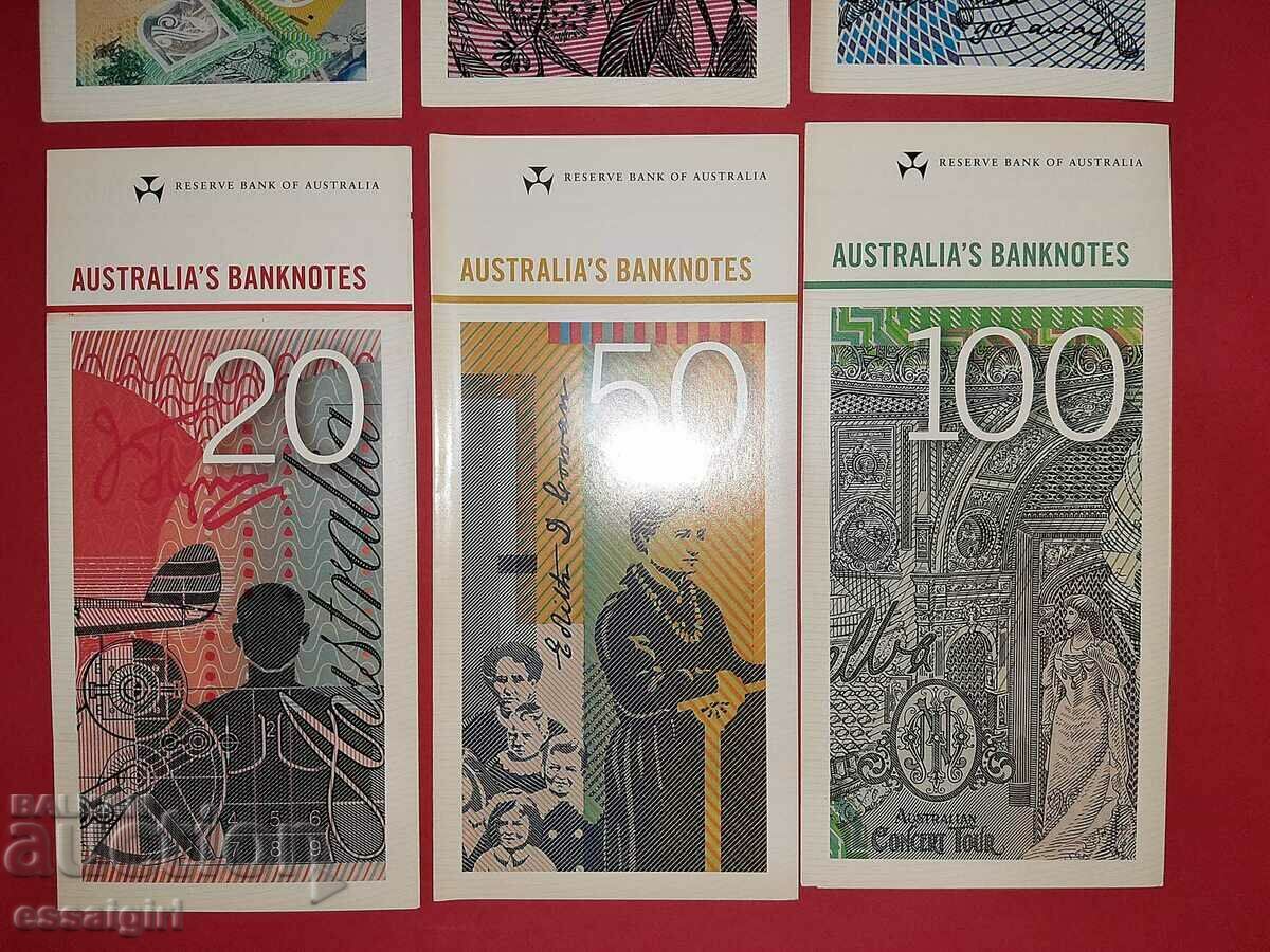 Auction AUSTRALIA LOT BOOKLETS 5, 10, 20, 50, 100 DOLLARS 1992-1996 Auction AUSTRALIA LOT BOOKLETS 5, 10, 20, 50, 100 DOLLARS 1992-1996