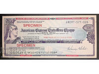 CANADA $20 P.CHEQUE AMEX SPECIMEN UNC