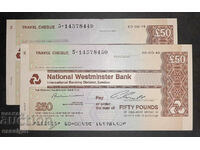 ENGLAND 50 POUNDS P.CHEQUE WESTMINSTER BANK PAIR