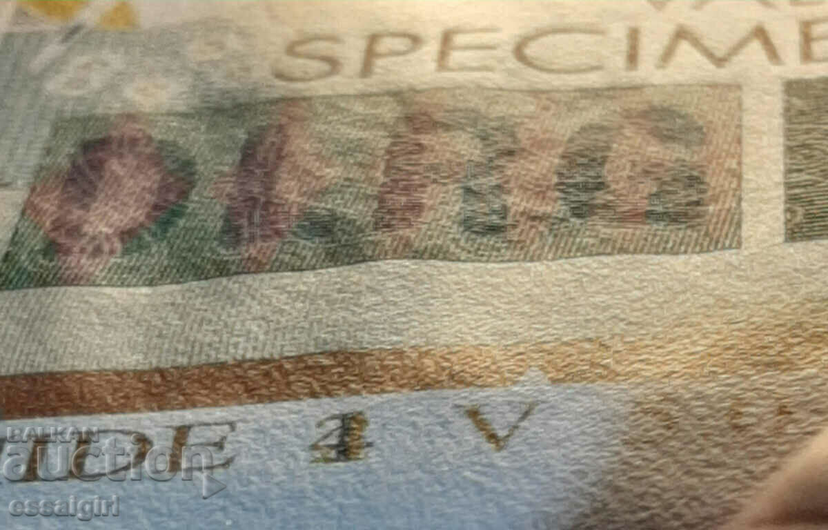 ENGLAND SAMPLE DE LA RUE GIORI SAMPLE BANKNOTE (5) - 6 ENGLAND SAMPLE DE LA RUE GIORI SAMPLE BANKNOTE (5) - 6