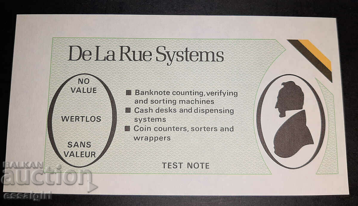 ENGLAND TEST BANKNOTE, DE LA RUE PATTERN with price 25.00 BGN | € 12.78 ENGLAND TEST BANKNOTE, DE LA RUE PATTERN with price 25.00 BGN | € 12.78