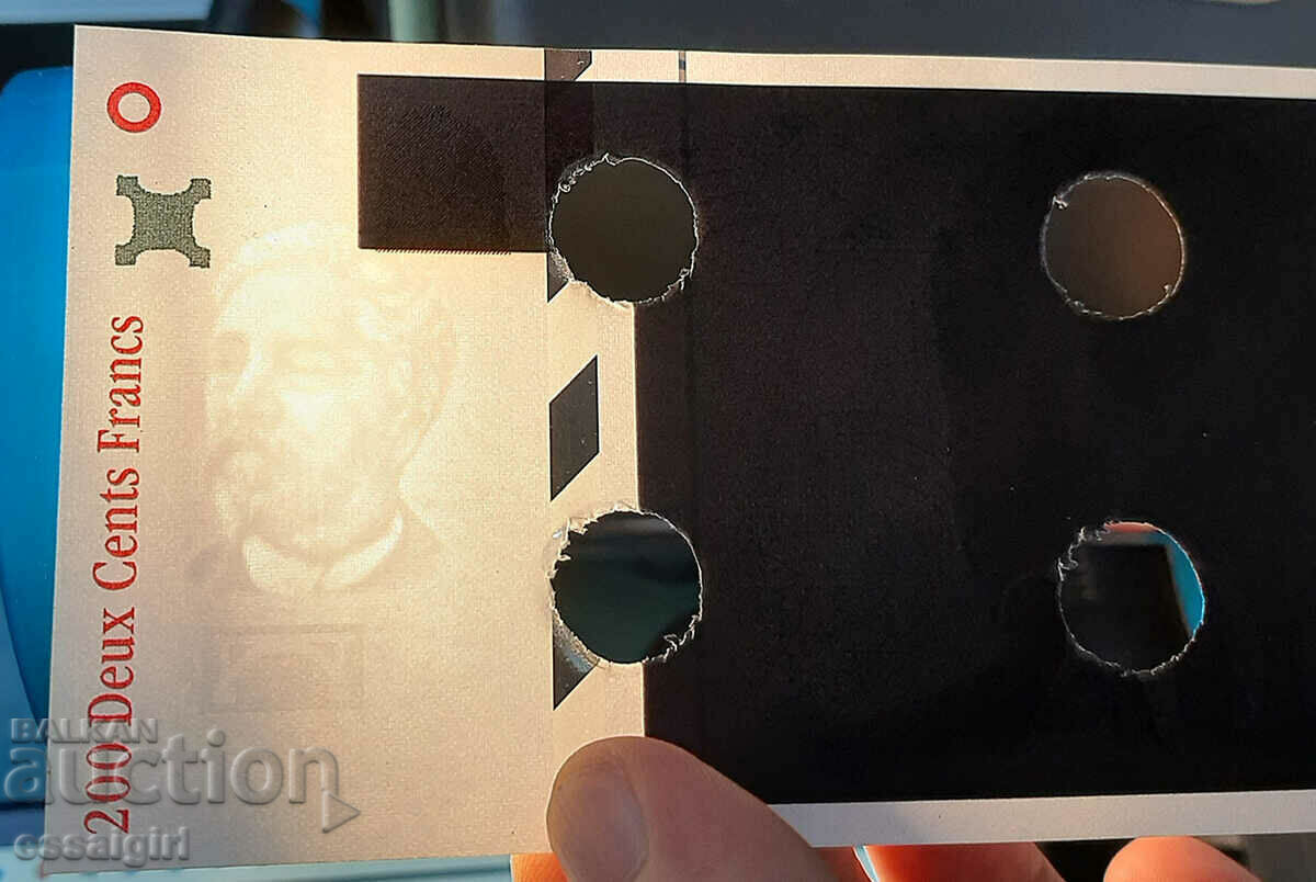 Auction FRANCE 200 FRANC 1996 SAMPLE BANKNOTE - SPECIMEN Auction FRANCE 200 FRANC 1996 SAMPLE BANKNOTE - SPECIMEN