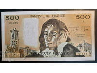 FRANCE 500 FRANC 3-11-1977 BLAISE PASCAL aUNC