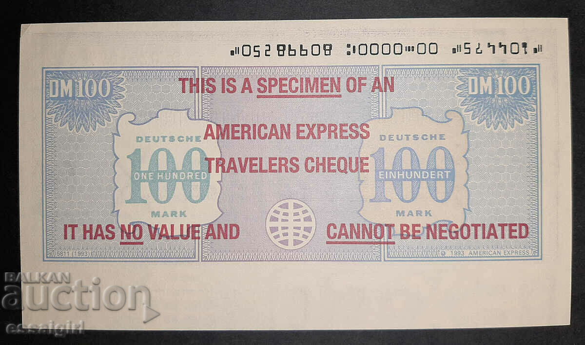 GERMANY 100 STAMPS P. CHECK AMEX SPECIMEN UNC with price 40.00 BGN | € 20.45 GERMANY 100 STAMPS P. CHECK AMEX SPECIMEN UNC with price 40.00 BGN | € 20.45