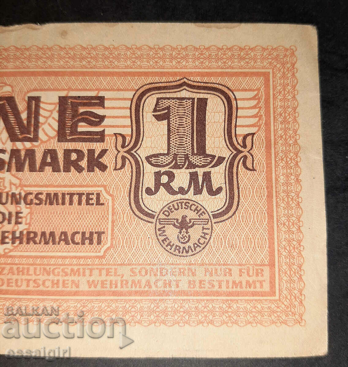 GERMANY VSV BANKNOTE OF WERHAMAHT 1 RM 1942 - 5 GERMANY VSV BANKNOTE OF WERHAMAHT 1 RM 1942 - 5