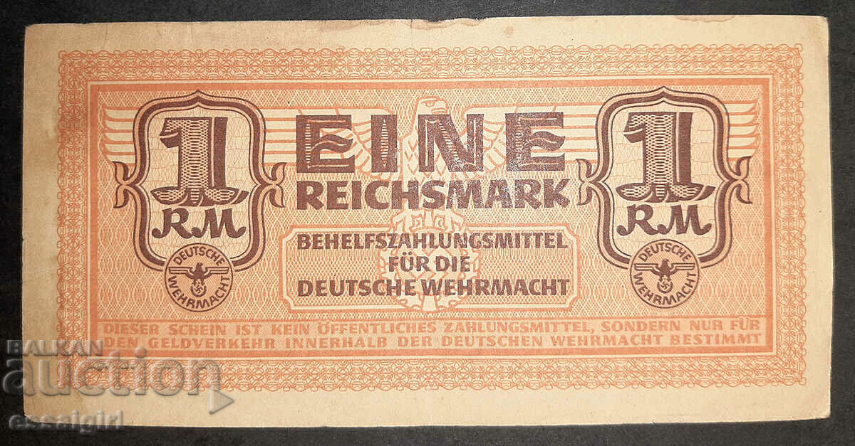 GERMANY VSV BANKNOTE OF WERHAMAHT 1 RM 1942