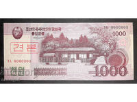 NORTH KOREA 1000 WON 2008 SPECIMEN UNC
