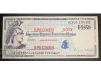 SUA 50 USD P.CHEQUE AMEX SPECIMEN UNC (2)