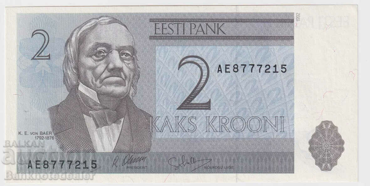 Estonia 2 Kroon 1992 Pick 70  Ref 7215