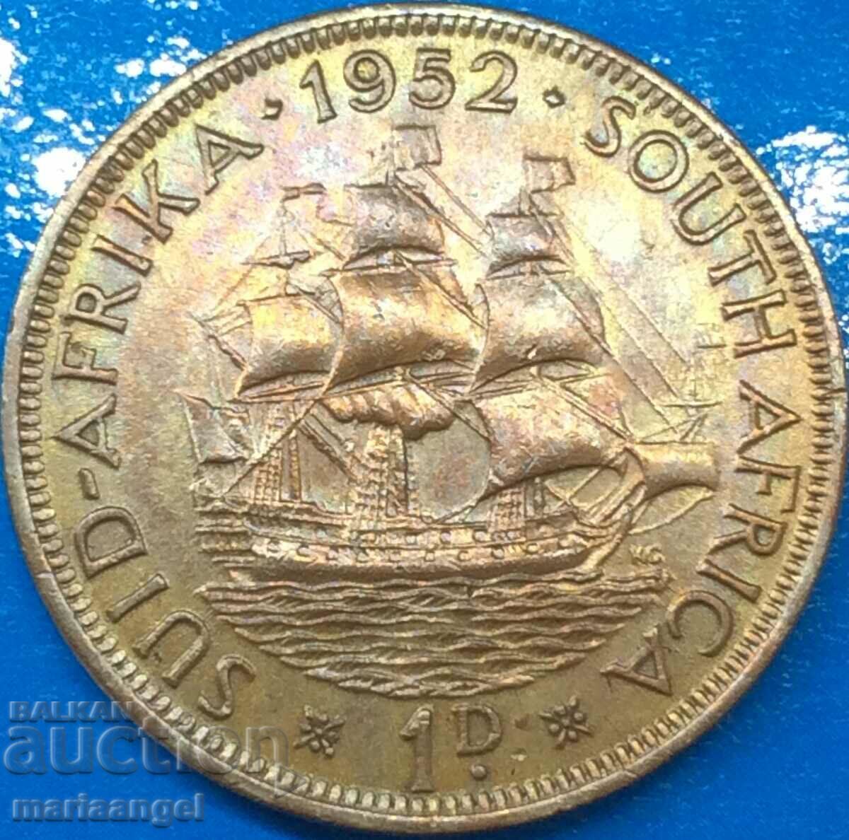 Africa de Sud 1 Penny 1952 George VI UNC 16000 buc!