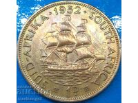South Africa 1 Penny 1952 George VI UNC 16000 pcs!