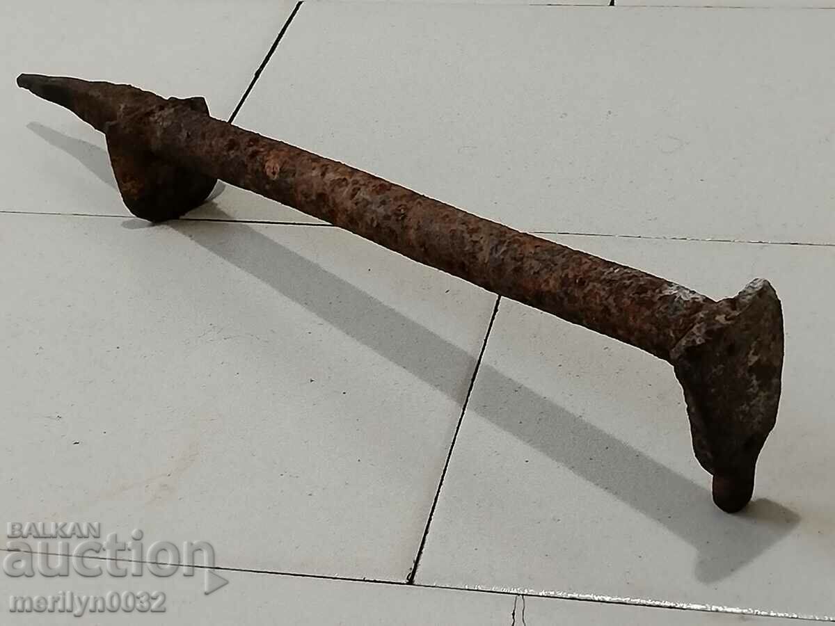 Old coppersmith's anvil for hammering copper - 5