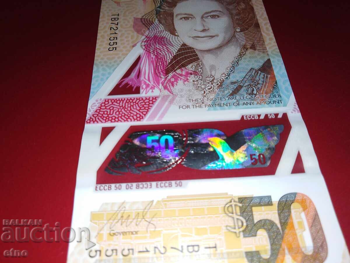Delivery of EAST CARIBBEAN 50 $ issue 2019 NEW UNC POLYMER Delivery of EAST CARIBBEAN 50 $ issue 2019 NEW UNC POLYMER