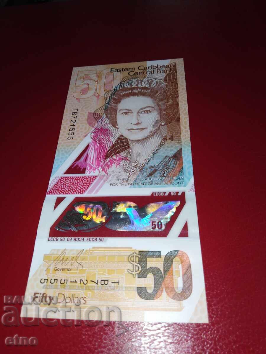 EAST CARIBBEAN 50 $ issue 2019 NEW UNC POLYMER EAST CARIBBEAN 50 $ issue 2019 NEW UNC POLYMER