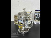 Glass music mug with lid / BMF. #5730