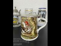 Kaiser porcelain mug with hunting scene. #5731