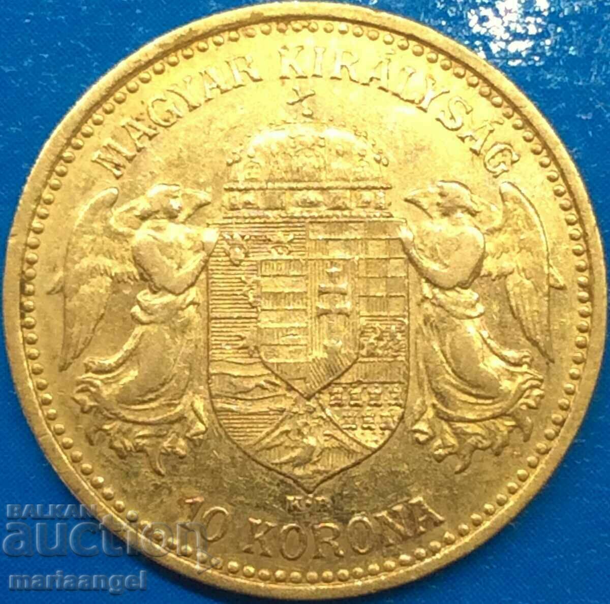 Hungary 10 kroner 1904 Franz Josef gold