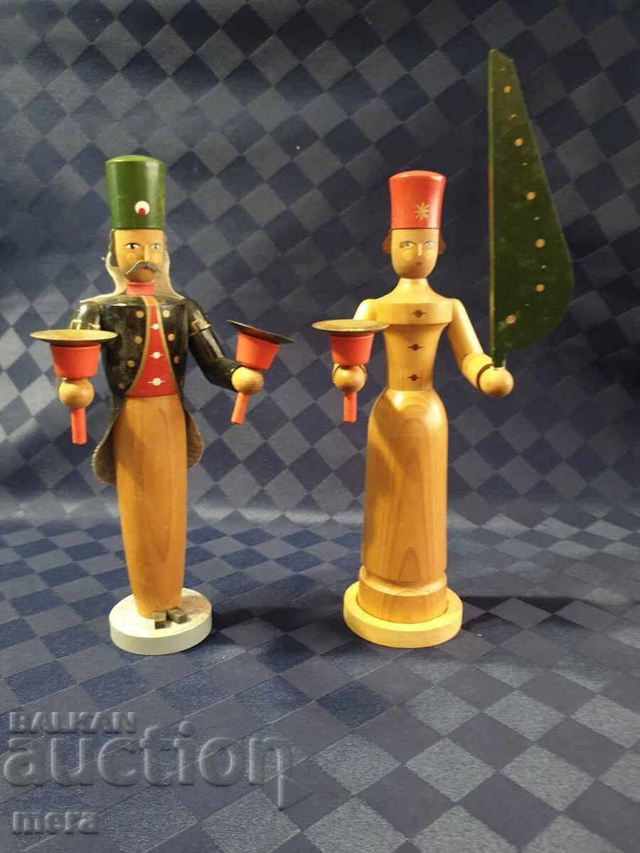 Figurine din lemn de colecție Lichterengel & Bergman