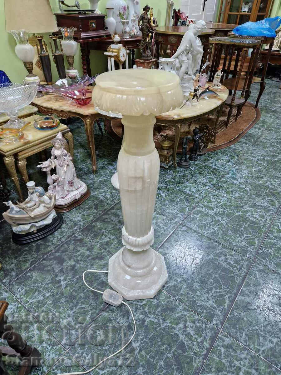 A lovely Belgian marble light column