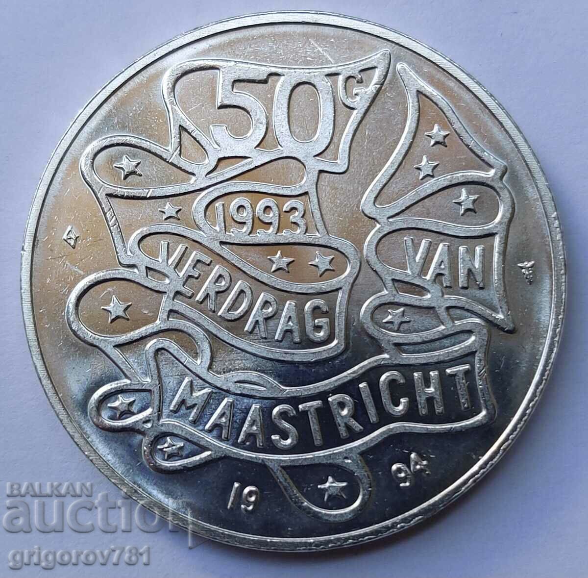 50 гулдена сребро Нидерландия 1994 - сребърна монета #1
