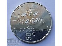 50 Guilder Silver Netherlands 1984 - Ασημένιο νόμισμα #2