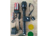 CREE LED spotlight for rifle, trigger, stand