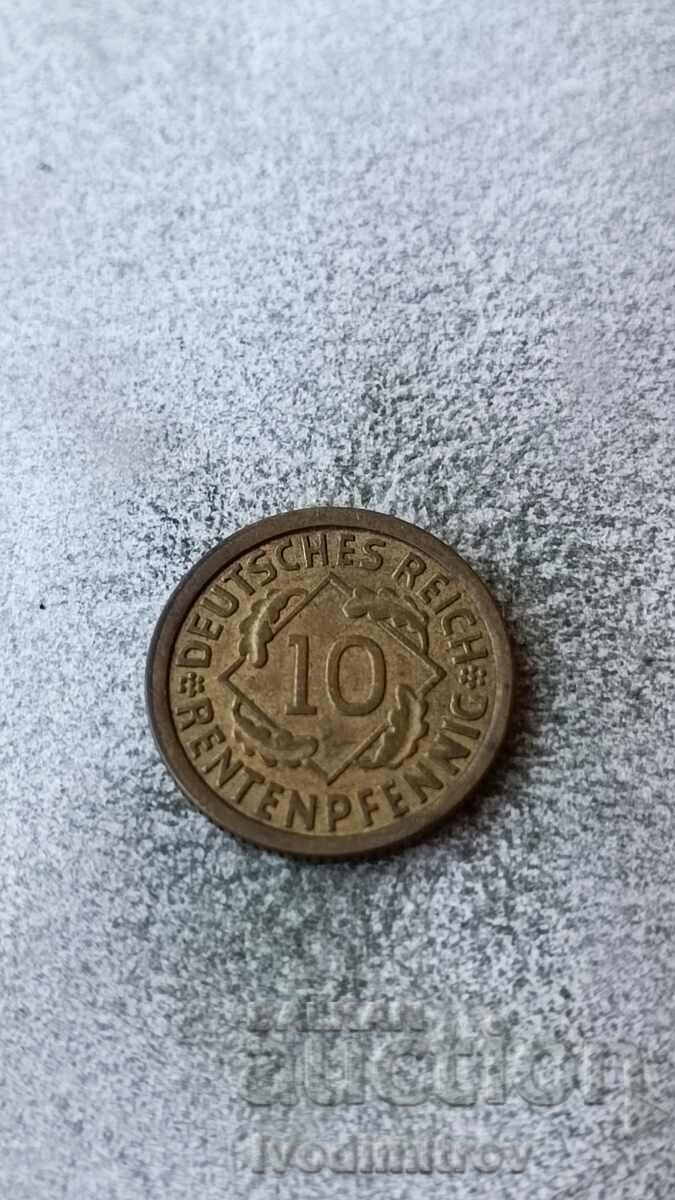 Germania 10 Reichspfenning 1924 F