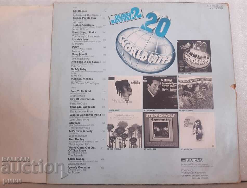 20 World Hits - Oldies Revival Vol. 2 with price 10.00 BGN | € 5.11 20 World Hits - Oldies Revival Vol. 2 with price 10.00 BGN | € 5.11