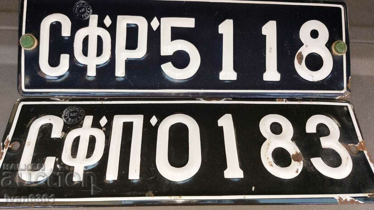 Old license plates