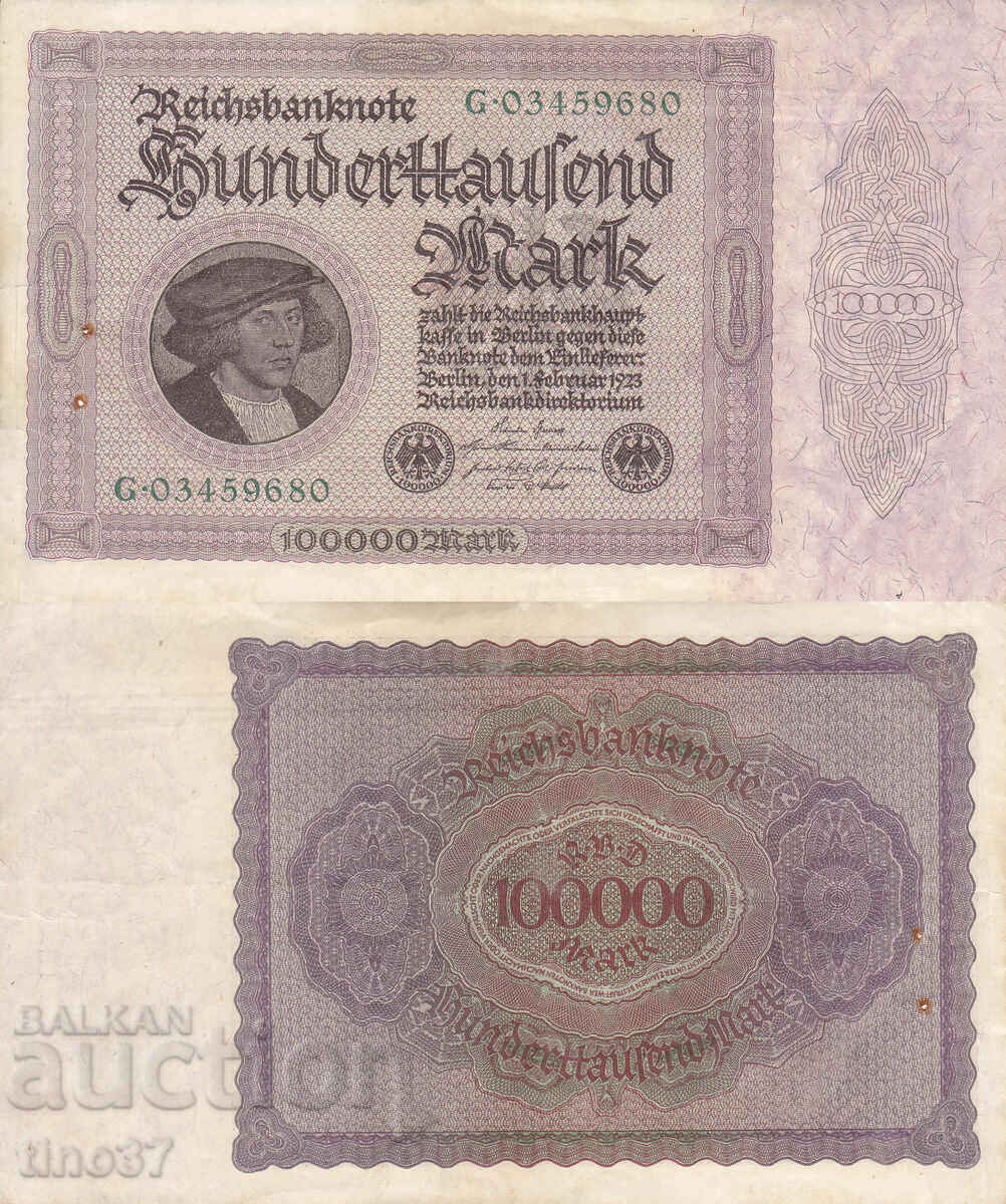 tino37- GERMANY - 100000 MARKS - 1923- F