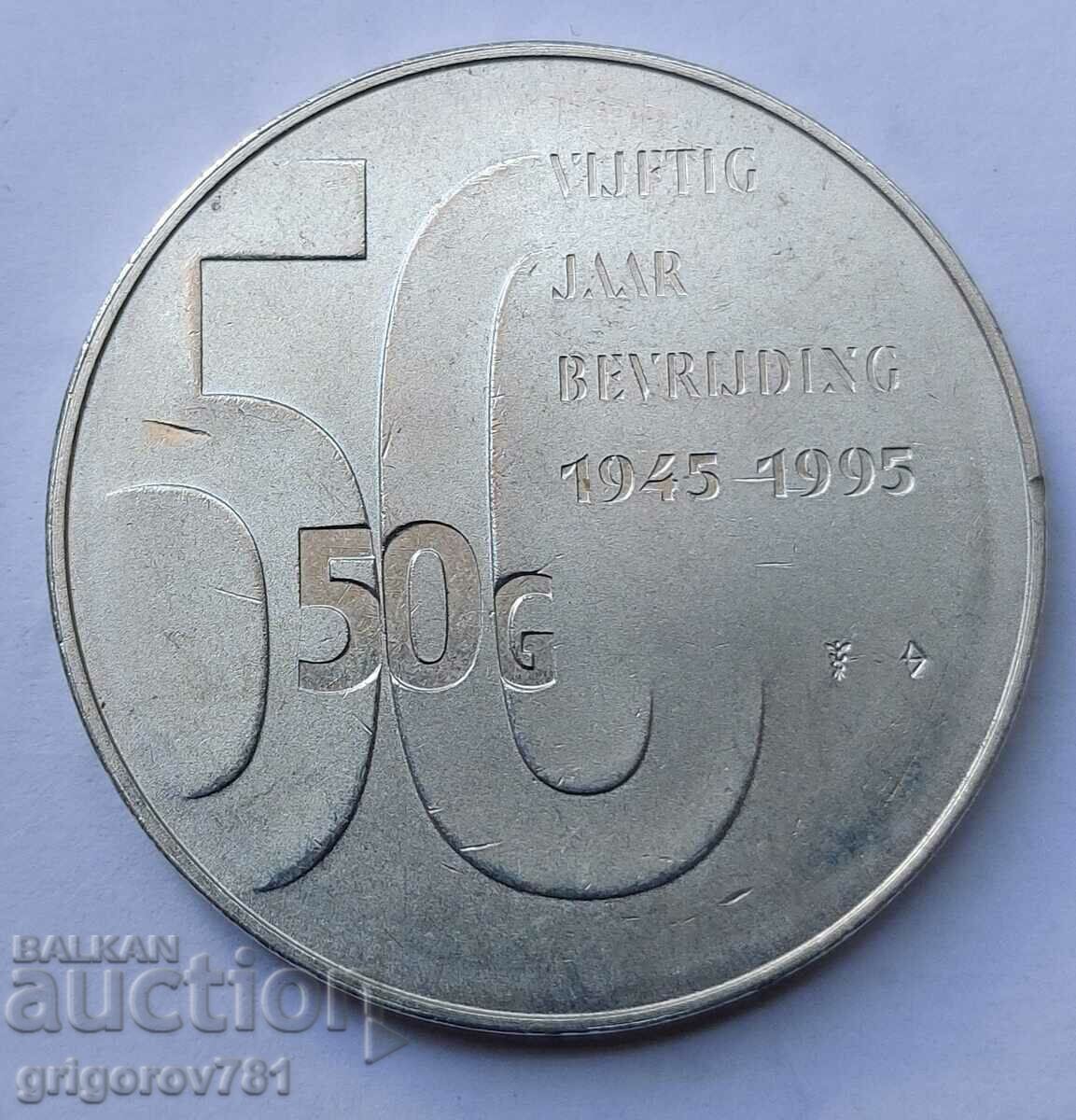 50 гулдена сребро Нидерландия 1995 - сребърна монета #4