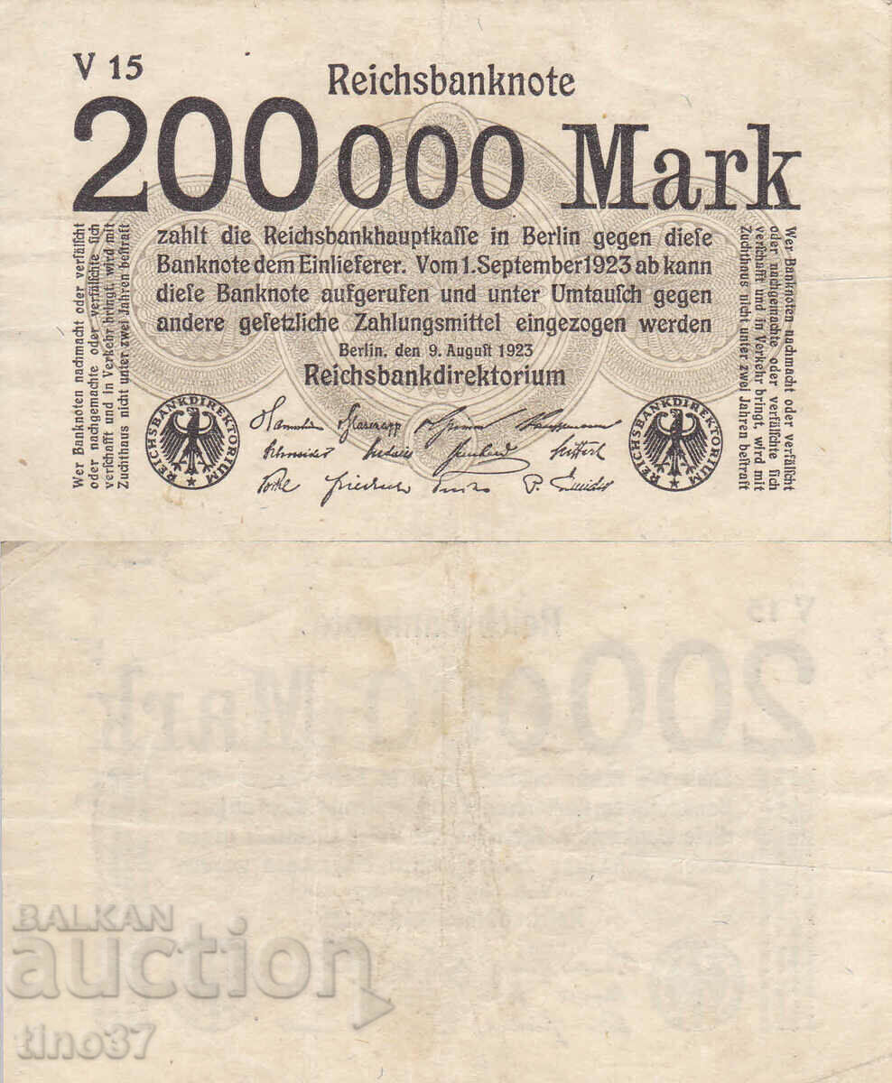 tino37- GERMANY - 200000 MARKS - 1923- VF