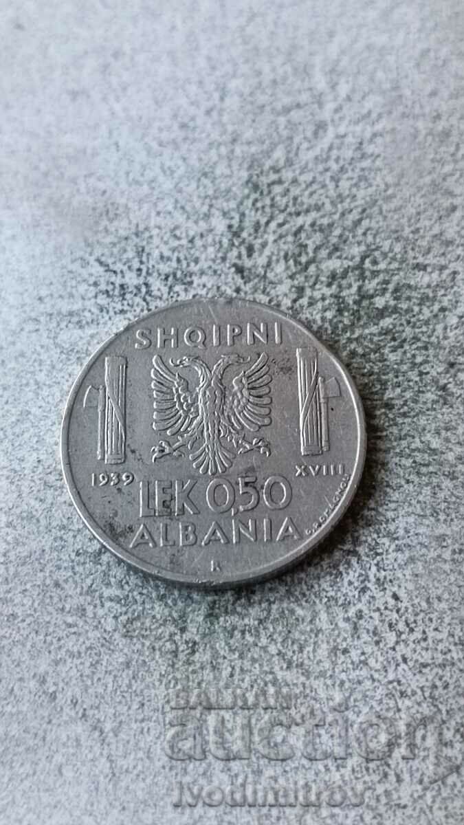 Албания 50 киндарки 1939