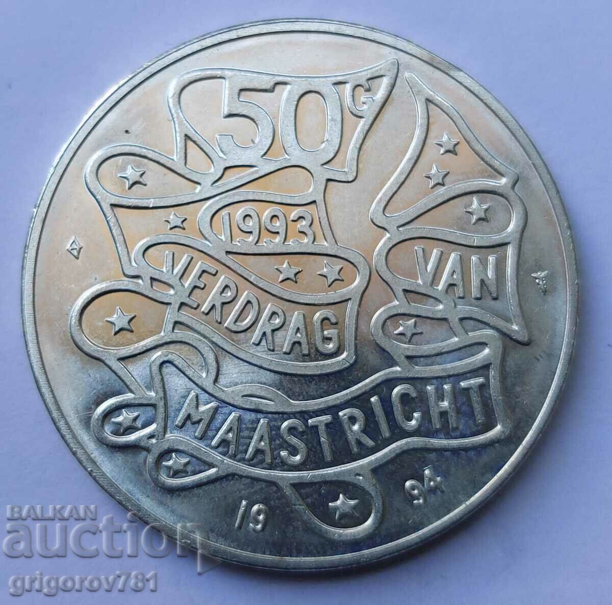 50 гулдена сребро Нидерландия 1993- сребърна монета #9