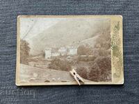 Old photo cardboard Rila Monastery 1900 Panorama
