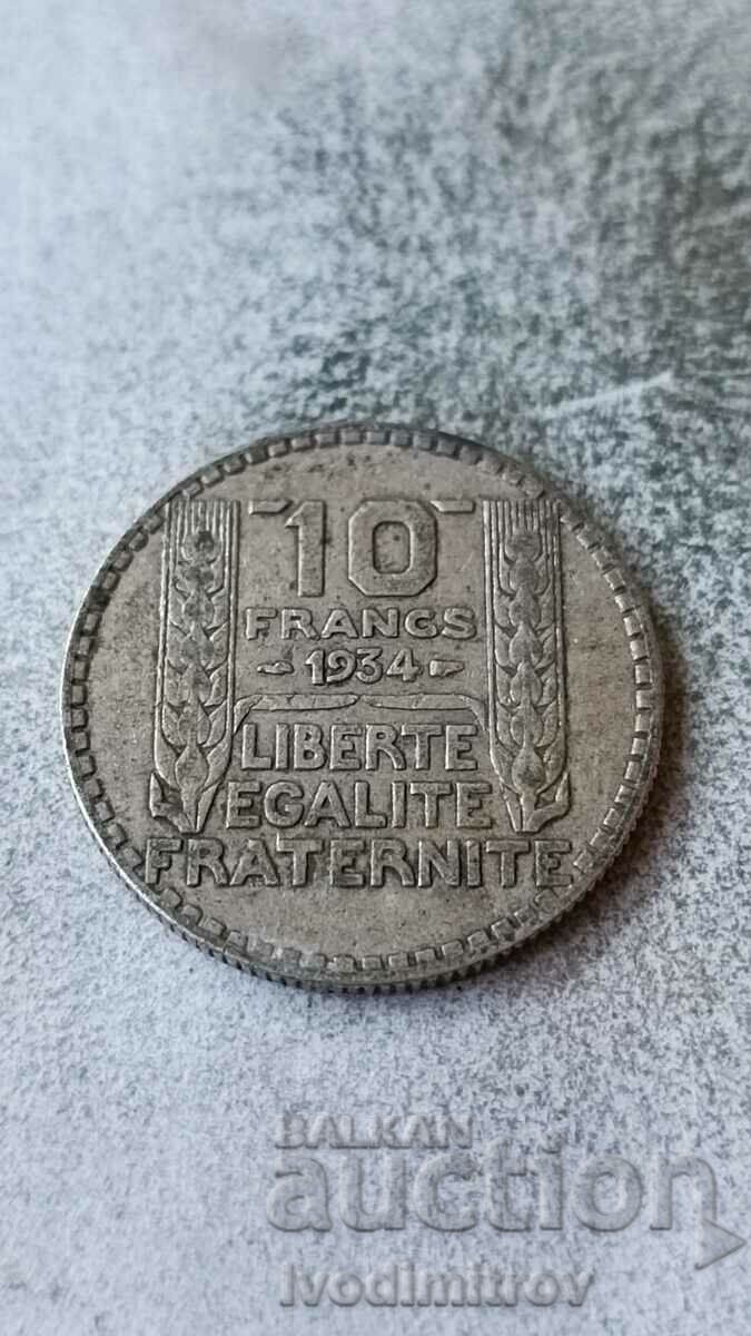 Γαλλία 10 φράγκα 1934 Ασημένιο