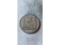 Franta 10 franci 1934 Argint