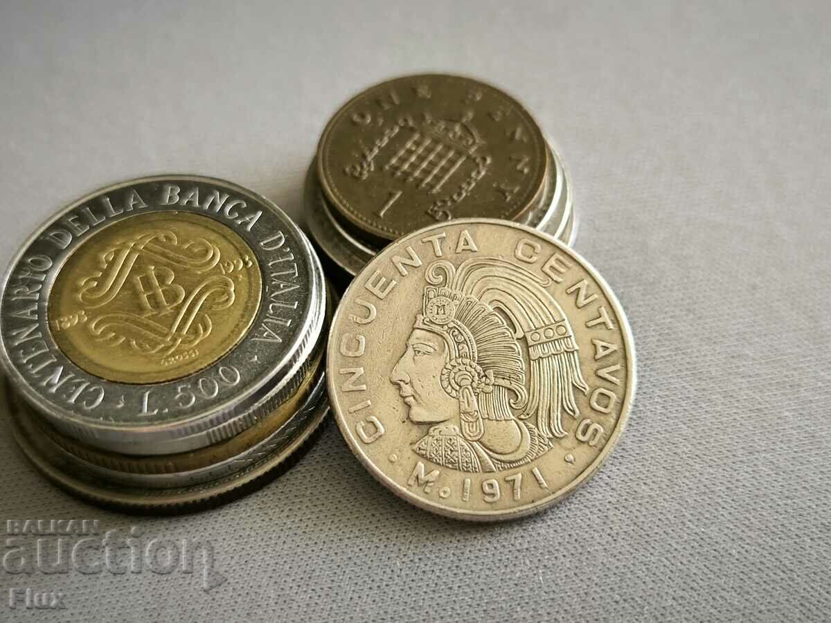Coin - Mexico - 50 centavo | 1971 with price 6.00 BGN | € 3.07 Coin - Mexico - 50 centavo | 1971 with price 6.00 BGN | € 3.07