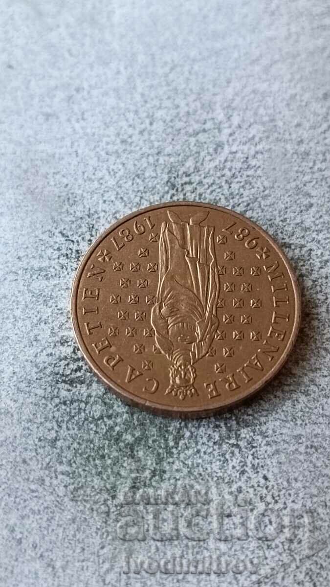 France 10 Francs 1987 Millennium of the Capetian Dynasty with price 5.85 BGN | € 2.99 France 10 Francs 1987 Millennium of the Capetian Dynasty with price 5.85 BGN | € 2.99