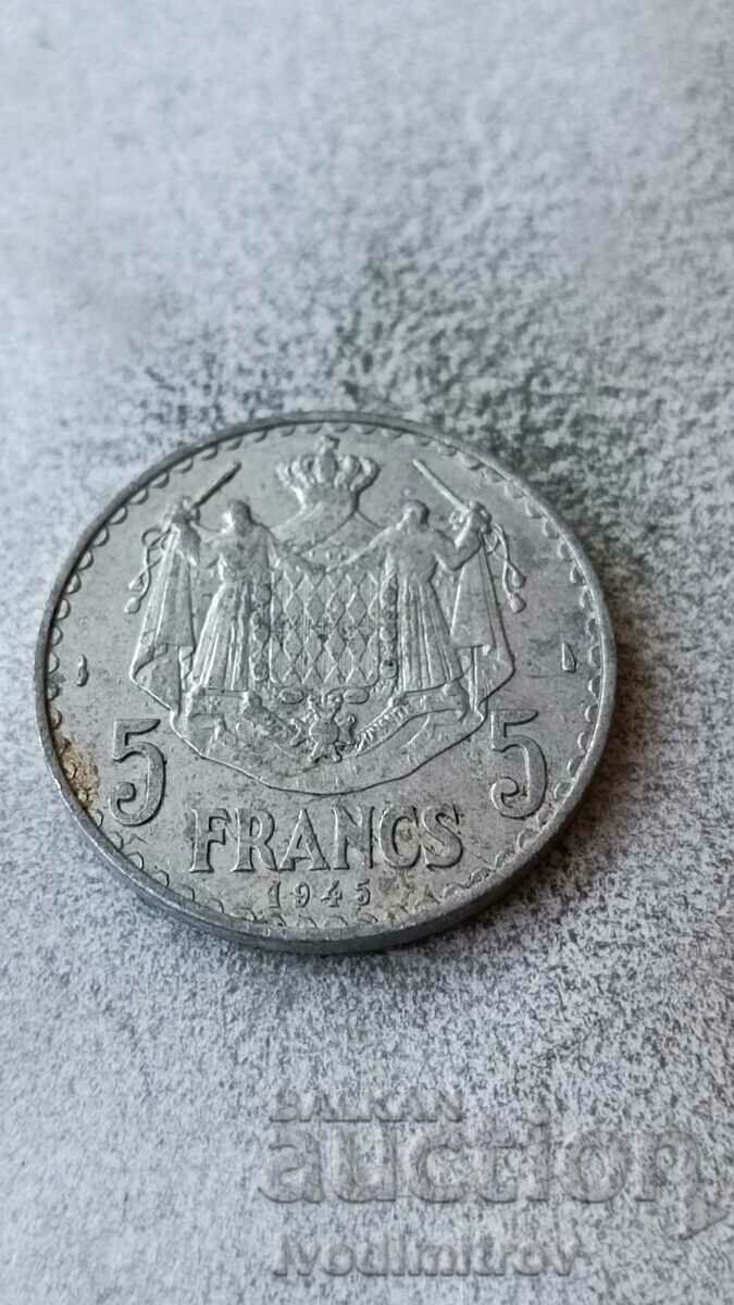 Monaco 5 francs 1945