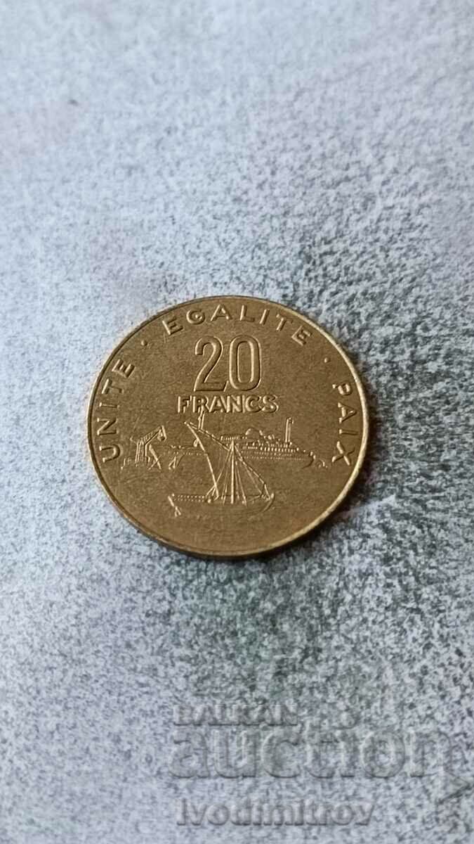 Джибути 20 франка 2007