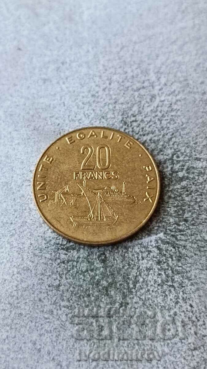 Τζιμπουτί 20 φράγκα 2010
