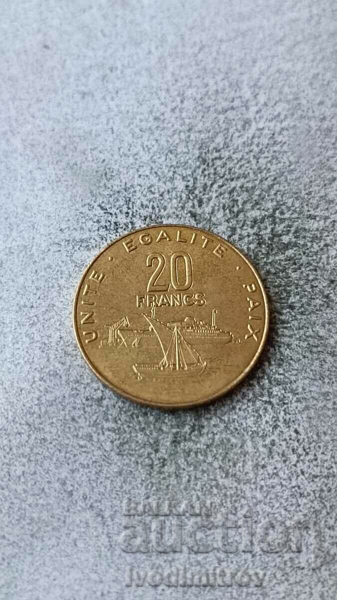 Τζιμπουτί 20 φράγκα 2010