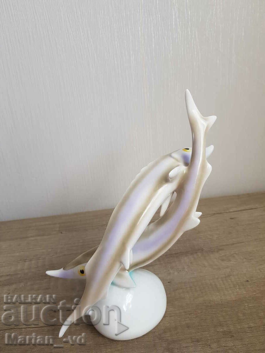 Delivery of Old porcelain Hollohaza fish figure Delivery of Old porcelain Hollohaza fish figure