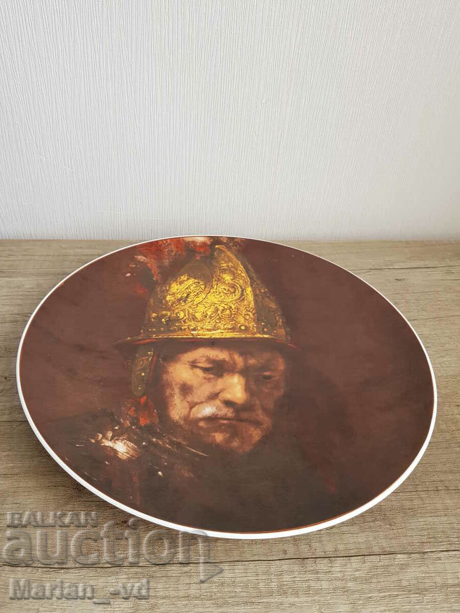 Porcelain wall plate Rembrandt "The Man with a Golden Helmet