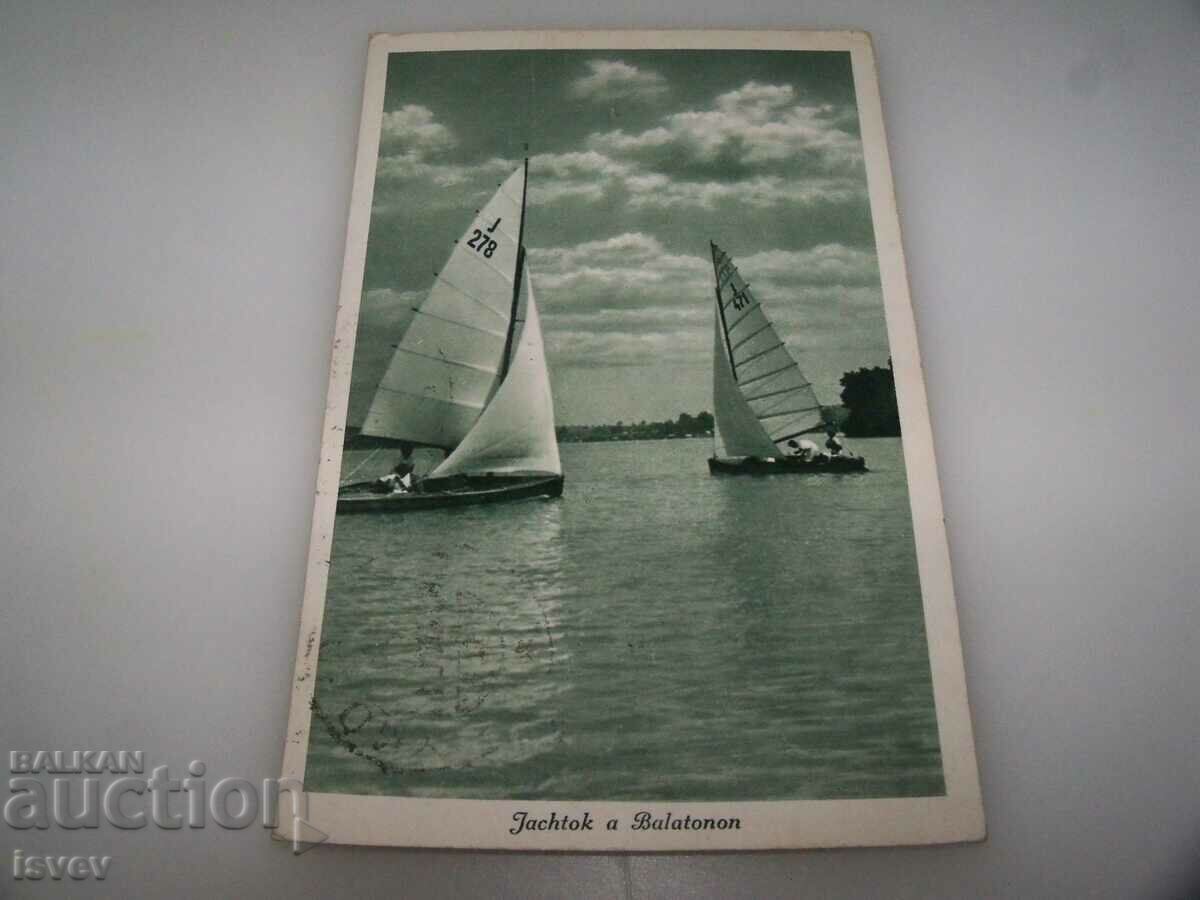 Auction Old postcard from Lake Balaton 1937. Auction Old postcard from Lake Balaton 1937.